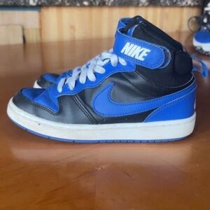 Boys' Black and Blue Nike High Tops